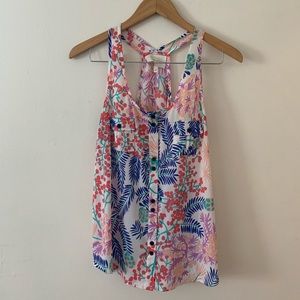 Yumi Kim Myla silk tank- floral pattern